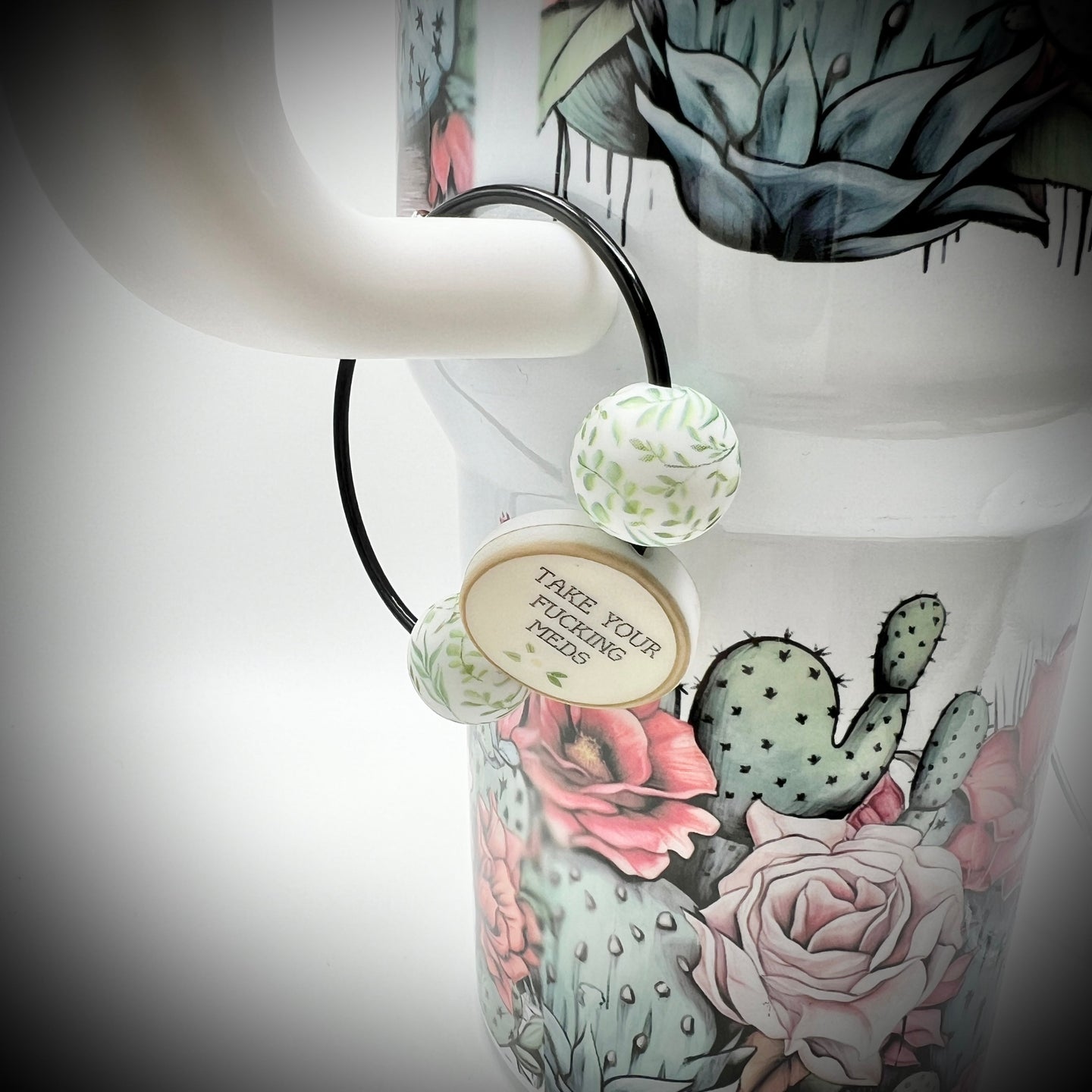 Plaid Blue Mouse Egg Cup Charm